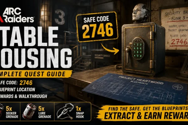 Stable Housing ARC Raiders: Safe Code 2746, Blueprint Location, Rewards & Complete Quest Guide