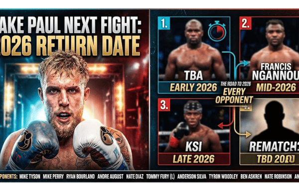 Jake Paul Next Fight: 2026 Return Date and Every Opponent 