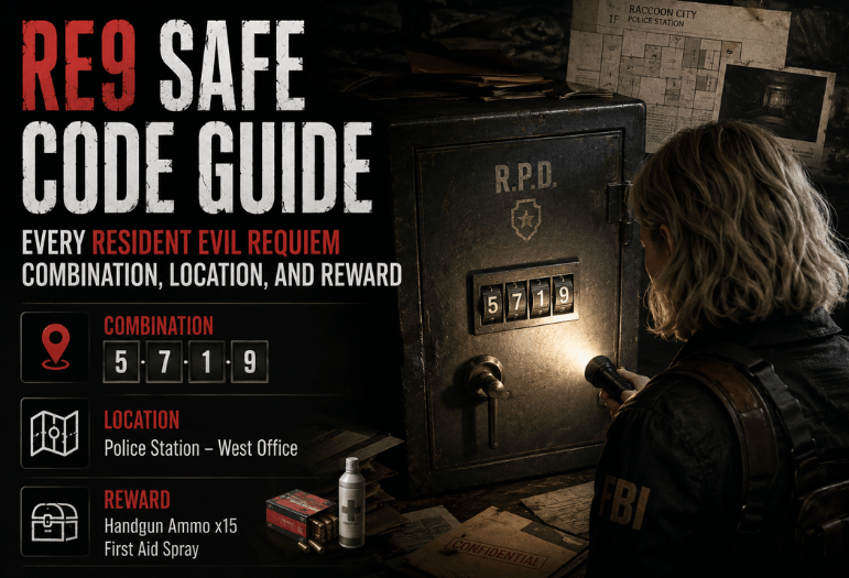 RE9 Safe Code Guide: Every Resident Evil Requiem Combination, Location, and Reward 