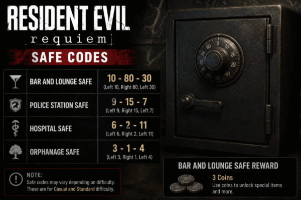 Resident Evil Requiem Safe Codes