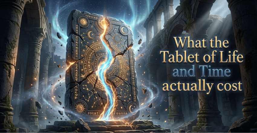 What the Tablet of Life and Time actually cost