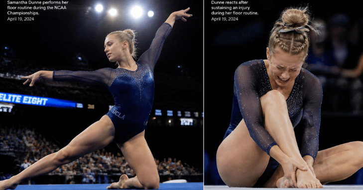 Dunne's Gymnastics Career and the Injury That Ended It