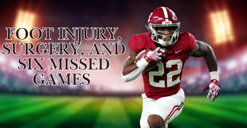 Foot injury, surgery, and six missed games