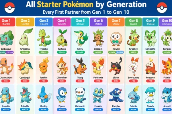 All Starter Pokemon