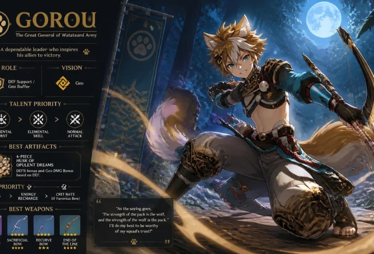 Gorou Build Guide for Genshin Impact: Best Weapons, Artifacts, Stats, and Teams